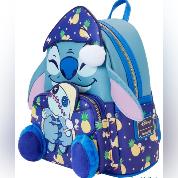 Loungefly SDCC Limited Edition Bedtime Stitch Glow Mini Backpack - Picture 3 of 5